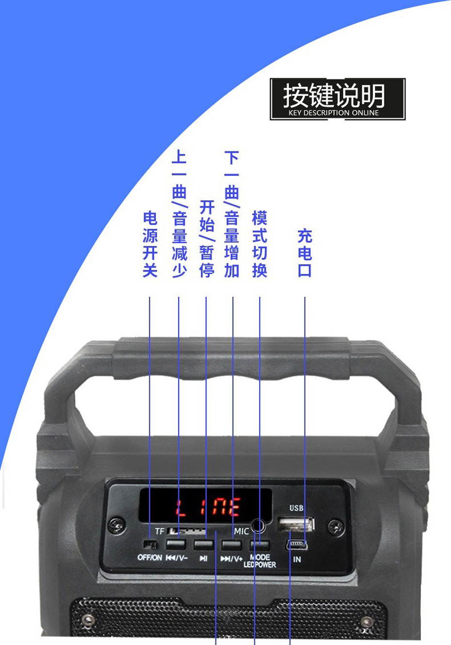 4智能蓝牙音响音箱手提便携式   K97  (图1)